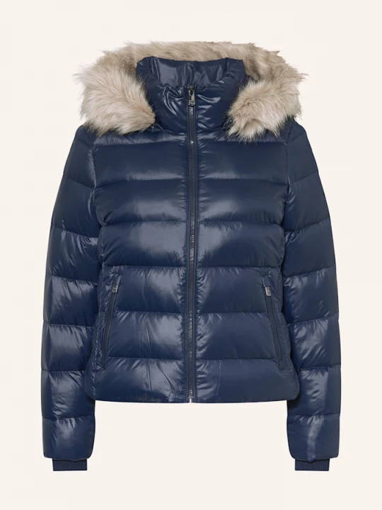 Obrázek produktu Tommy Hilfiger Péřová Bunda S Odnímatelnou Umělou Kožešinou tmavě modrá