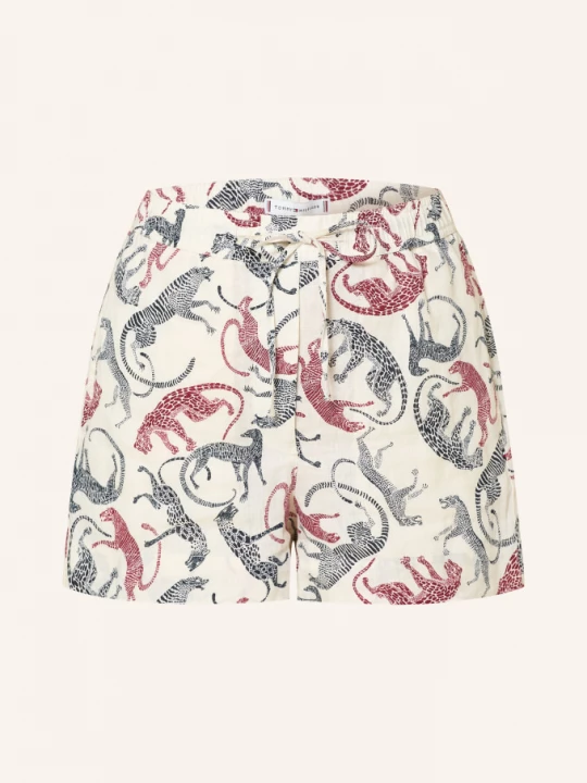 Obrázek produktu Tommy Hilfiger Plátěné Šortky režná / tmavě červená / černá