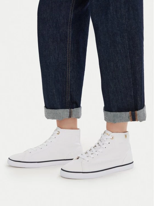 Obrázek produktu Tommy Hilfiger Plátěnky Th Chic Low Profile Mid Cut FW0FW09356 Bílá