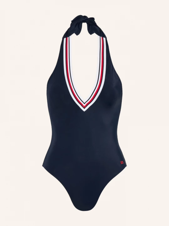 Obrázek produktu Tommy Hilfiger Plavky S Vázáním Za Krkem tmavě modrá / červená / bílá