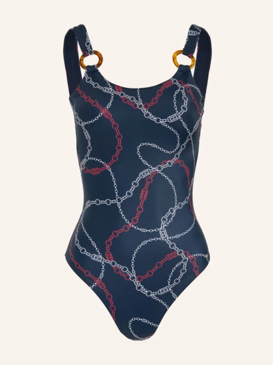Obrázek produktu Tommy Hilfiger Plavky tmavě modrá / tmavě červená / bílá