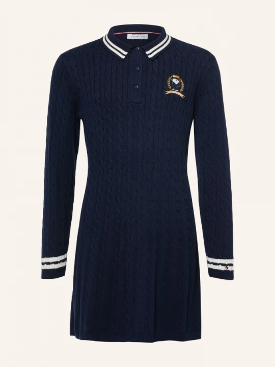 Obrázek produktu Tommy Hilfiger Pletené Polo Šaty Peanuts™ tmavě modrá / bílá