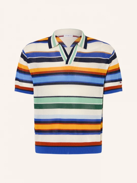 Obrázek produktu Tommy Hilfiger Pletené Polo Tričko modrá / oranžová / zelená