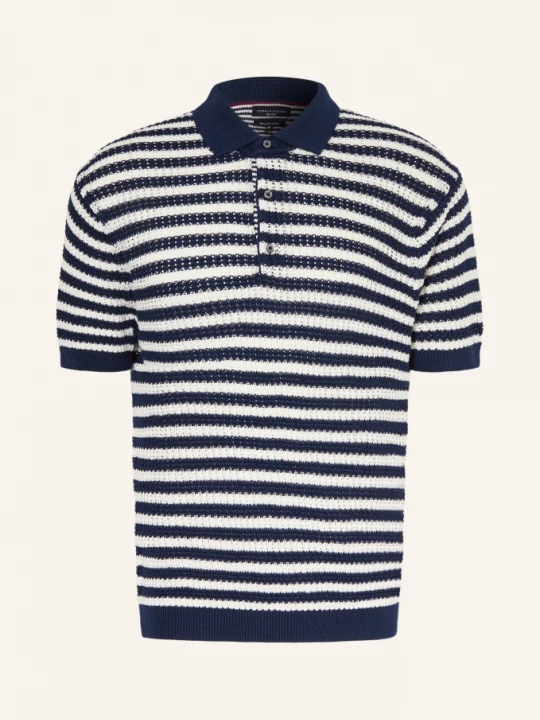 Obrázek produktu Tommy Hilfiger Pletené Polo Tričko tmavě modrá / bílá