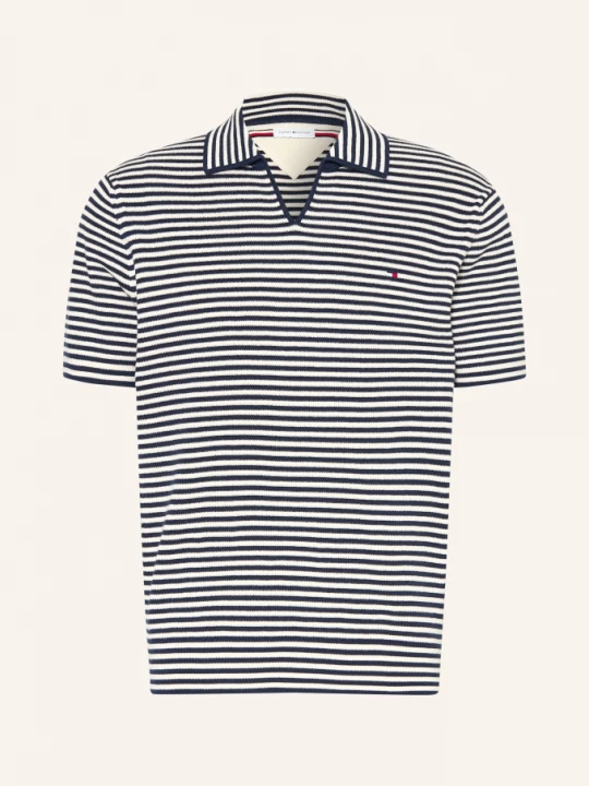 Obrázek produktu Tommy Hilfiger Pletené Polo Tričko tmavě modrá / bílá