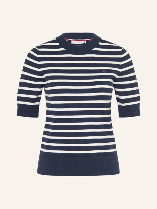 Obrázek produktu Tommy Hilfiger Pletené Tričko bílá / tmavě modrá