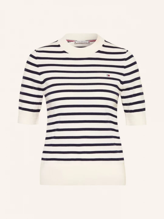 Obrázek produktu Tommy Hilfiger Pletené Tričko bílá / tmavě modrá