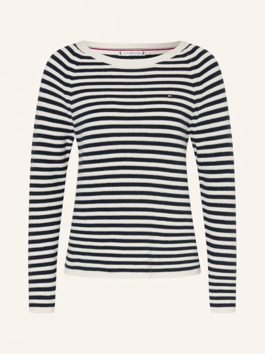 Obrázek produktu Tommy Hilfiger Pletený Svetr krémová / tmavě modrá