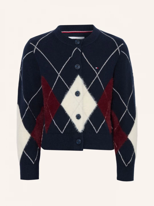 Obrázek produktu Tommy Hilfiger Pletený Svetr tmavě modrá / tmavě červená / bílá