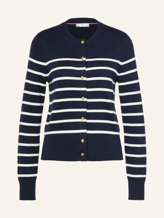 Obrázek produktu Tommy Hilfiger Pletený Svetr tmavě modrá / zlatá / bílá