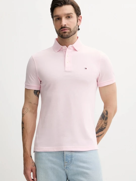 Obrázek produktu Tommy Hilfiger polo bavlněné s elastanem růžová