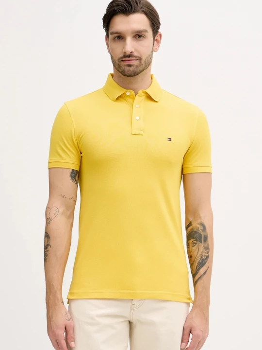 Obrázek produktu Tommy Hilfiger polo bavlněné s elastanem žlutá
