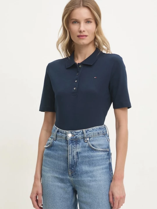 Obrázek produktu Tommy Hilfiger polo dámské s bavlnou námořnická modř
