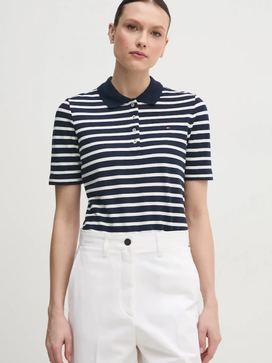 Obrázek produktu Tommy Hilfiger polo dámské s bavlnou námořnická modř