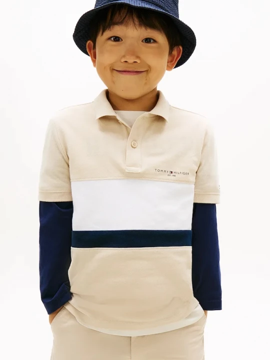 Obrázek produktu Tommy Hilfiger polo dětské bavlněné béžová