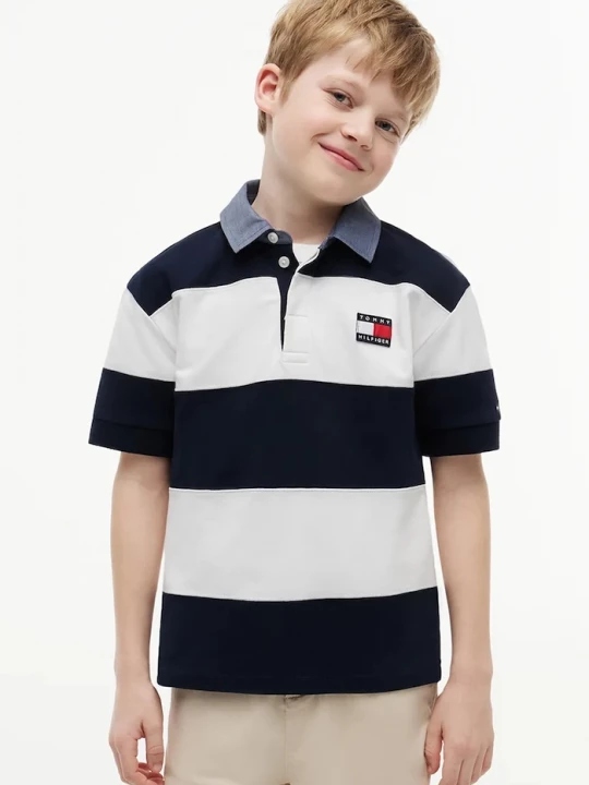 Obrázek produktu Tommy Hilfiger polo dětské bavlněné námořnická modř