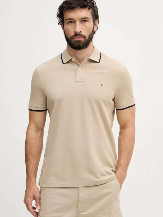 Obrázek produktu Tommy Hilfiger polo pánské bavlněné béžová