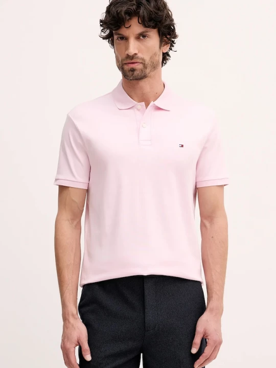 Obrázek produktu Tommy Hilfiger polo pánské bavlněné růžová
