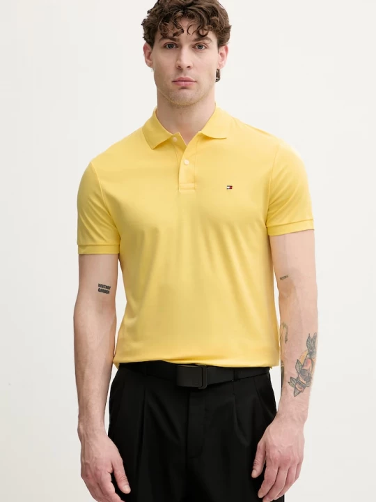 Obrázek produktu Tommy Hilfiger polo pánské bavlněné žlutá