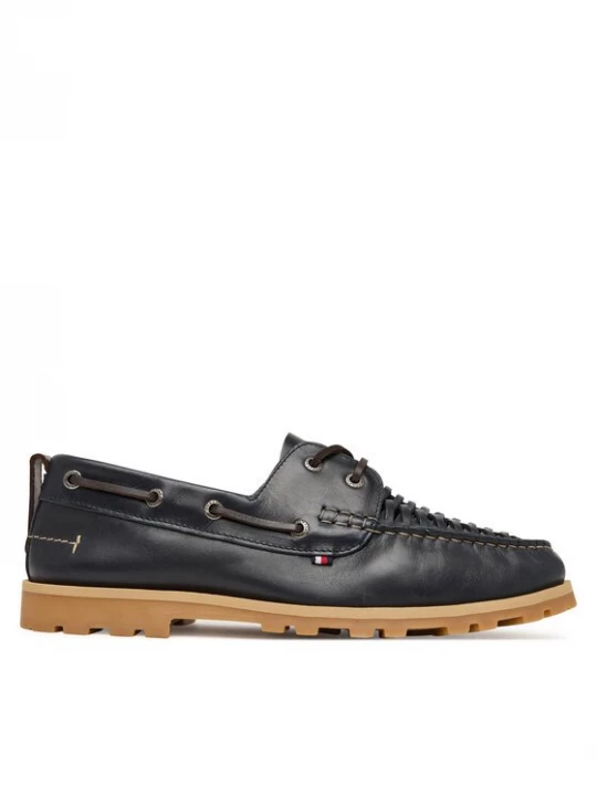 Obrázek produktu Tommy Hilfiger Polobotky Hilfiger Braided Lth Boat Shoe FM0FM05892 Tmavomodrá