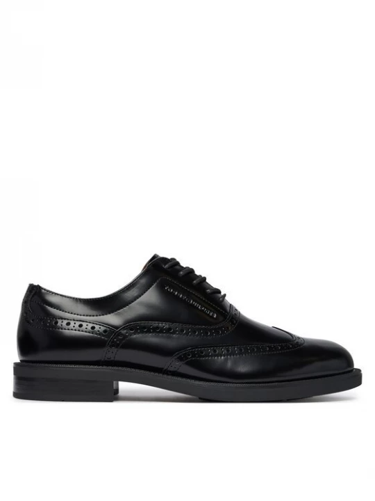 Obrázek produktu Tommy Hilfiger Polobotky Lth Abrasivato Brogue Shoe FM0FM06078 Černá