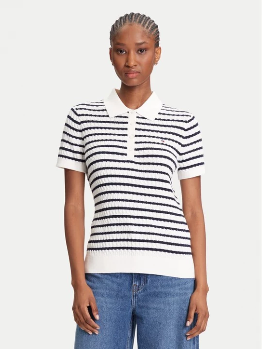 Obrázek produktu Tommy Hilfiger Polokošile Fine WW0WW41474 Krémová Regular Fit
