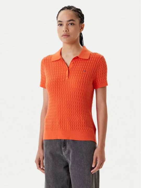 Obrázek produktu Tommy Hilfiger Polokošile Fine WW0WW41474 Oranžová Regular Fit