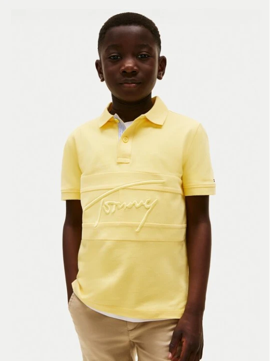 Obrázek produktu Tommy Hilfiger Polokošile Flag KB0KB09714 Žlutá Regular Fit