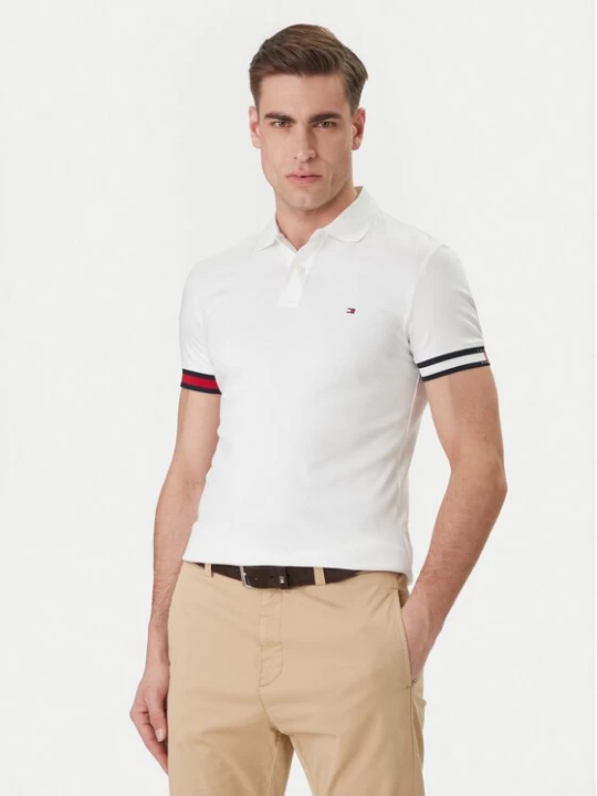 Obrázek produktu Tommy Hilfiger Polokošile MW0MW42743 Bílá Slim Fit