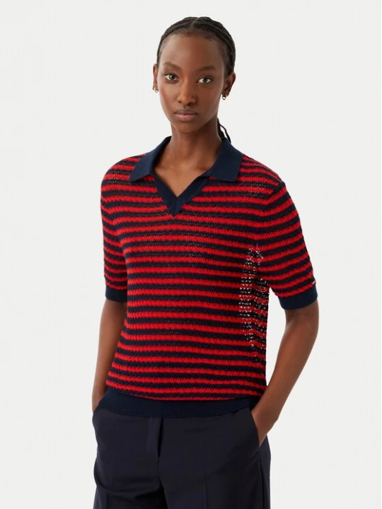 Obrázek produktu Tommy Hilfiger Polokošile Pointelle WW0WW50060 Červená Regular Fit