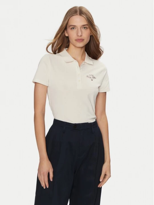 Obrázek produktu Tommy Hilfiger Polokošile WW0WW43930 Béžová Slim Fit