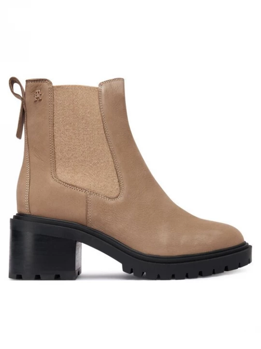 Obrázek produktu Tommy Hilfiger Polokozačky Th Nubuck Chelsea Cleated Heel FW0FW09158 Béžová