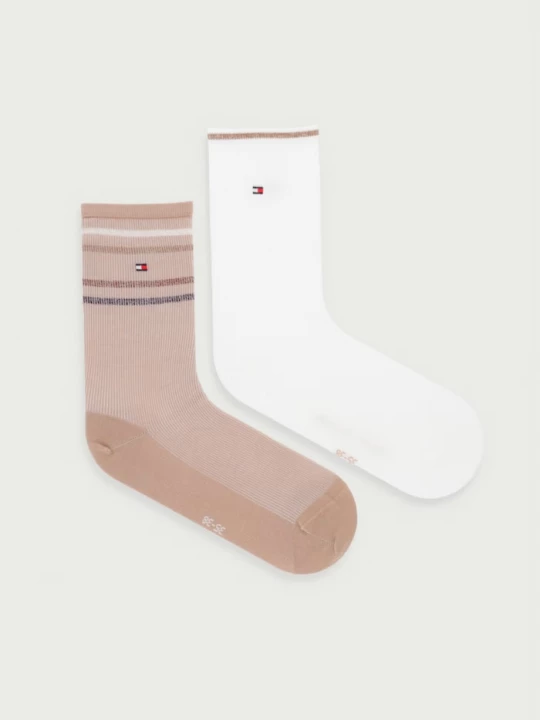Obrázek produktu Tommy Hilfiger ponožky dámské s bavlnou 2-pack béžová