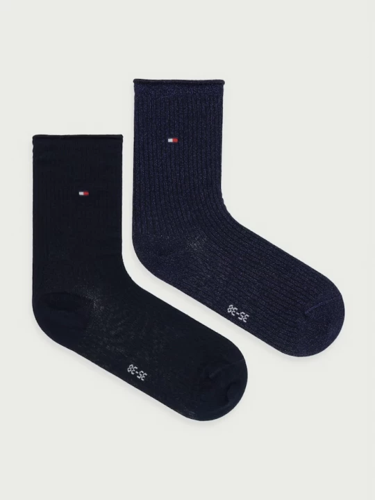 Obrázek produktu Tommy Hilfiger ponožky dámské s bavlnou 2-pack námořnická modř