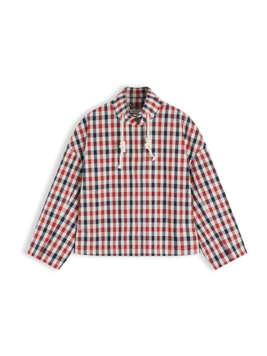 Obrázek produktu TOMMY HILFIGER Přechodná bunda 'CHECK' marine modrá / červená / bílá