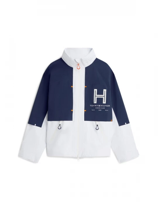 Obrázek produktu TOMMY HILFIGER Přechodná bunda 'Regatta' marine modrá / tmavě oranžová / bílá