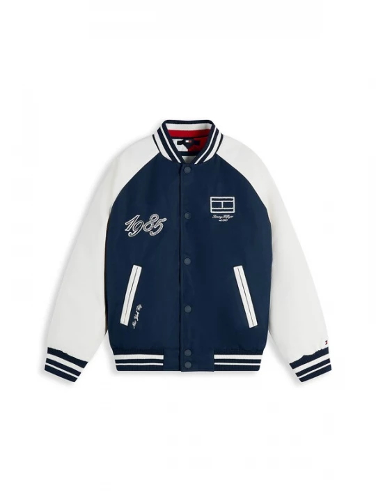Obrázek produktu TOMMY HILFIGER Přechodná bunda tmavě modrá / bílá
