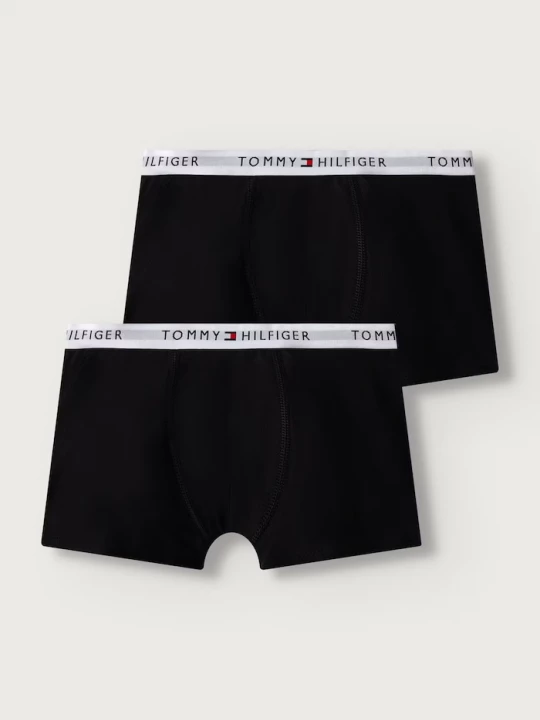 Obrázek produktu Tommy Hilfiger přiléhavé boxerky dětské bavlněné s elastanem 2-pack černá