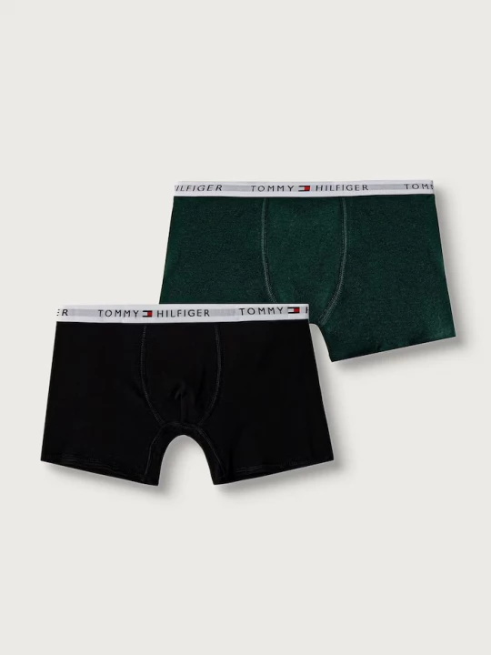 Obrázek produktu Tommy Hilfiger přiléhavé boxerky dětské bavlněné s elastanem 2-pack námořnická modř