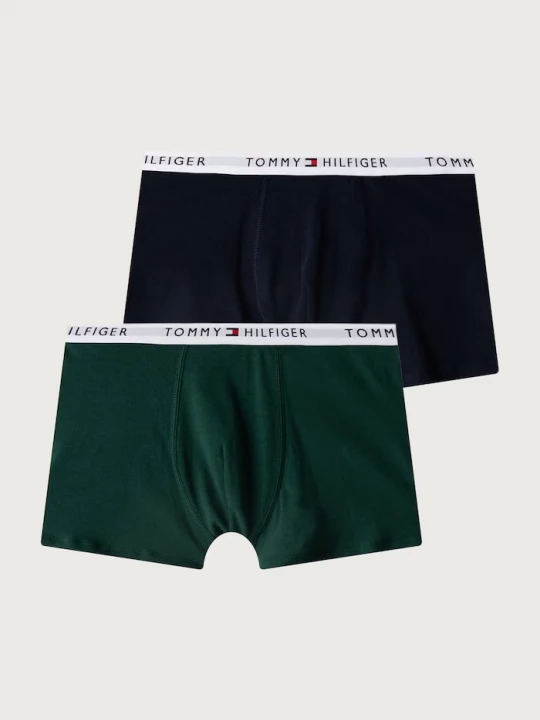 Obrázek produktu Tommy Hilfiger přiléhavé boxerky dětské bavlněné s elastanem 2-pack námořnická modř