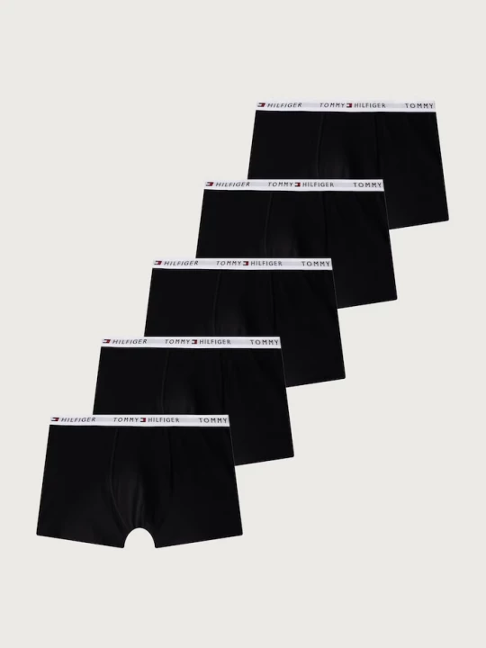 Obrázek produktu Tommy Hilfiger přiléhavé boxerky dětské bavlněné s elastanem 5-pack černá