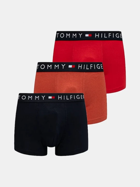 Obrázek produktu Tommy Hilfiger přiléhavé boxerky pánské bavlněné elastanem 3-pack červená