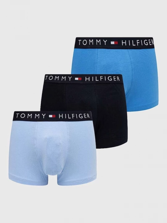 Obrázek produktu Tommy Hilfiger přiléhavé boxerky pánské bavlněné elastanem 3-pack modrá