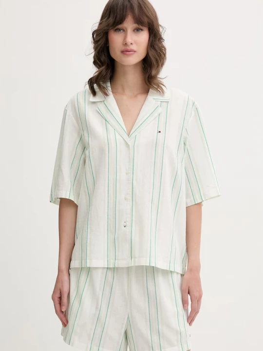 Obrázek produktu Tommy Hilfiger pyžamo dámské se lnem zelená