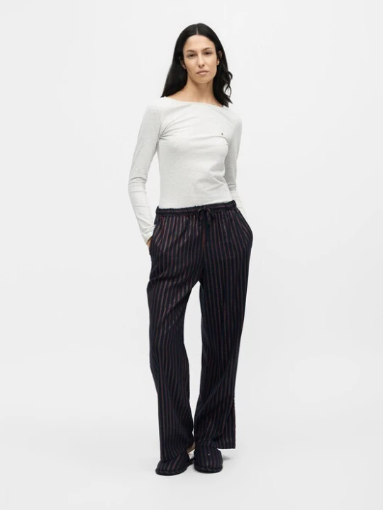 Obrázek produktu TOMMY HILFIGER Pyžamo námořnická modř / světle šedá / rezavě červená