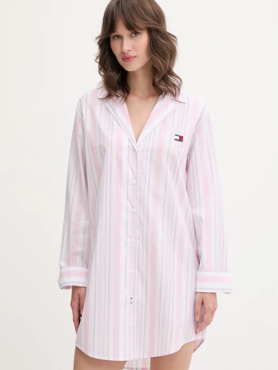 Obrázek produktu Tommy Hilfiger pyžamová košile dámská bavlněná růžová