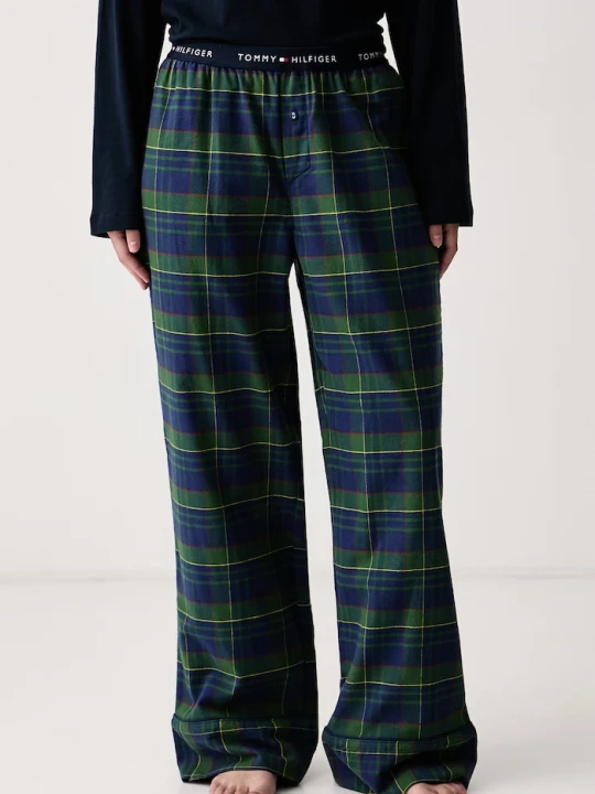Obrázek produktu Tommy Hilfiger pyžamové kalhoty dámské bavlněné námořnická modř