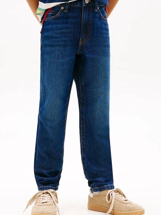 Obrázek produktu Tommy Hilfiger regular fit džíny dětské STRAIGHT námořnická modř
