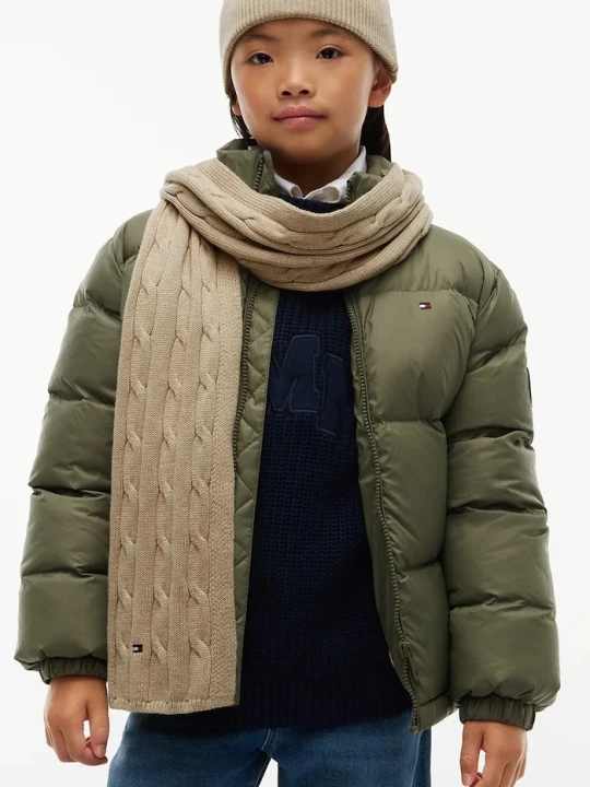 Obrázek produktu Tommy Hilfiger šála dětská bavlněná béžová