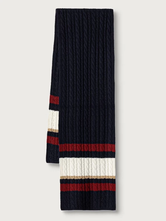 Obrázek produktu Tommy Hilfiger šála s příměsí vlny námořnická modř